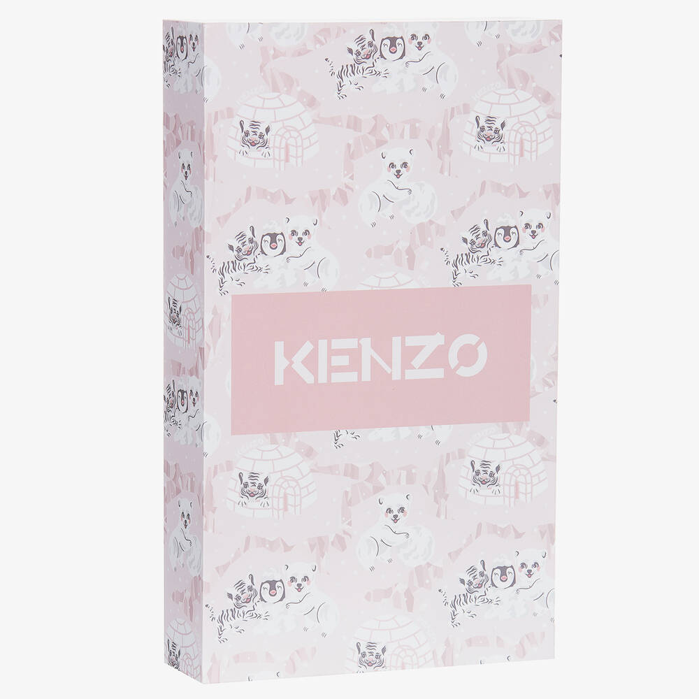 كينزو كيدز-طقم فستان قطن لون زهري للمولودات | Childrensalon Outlet