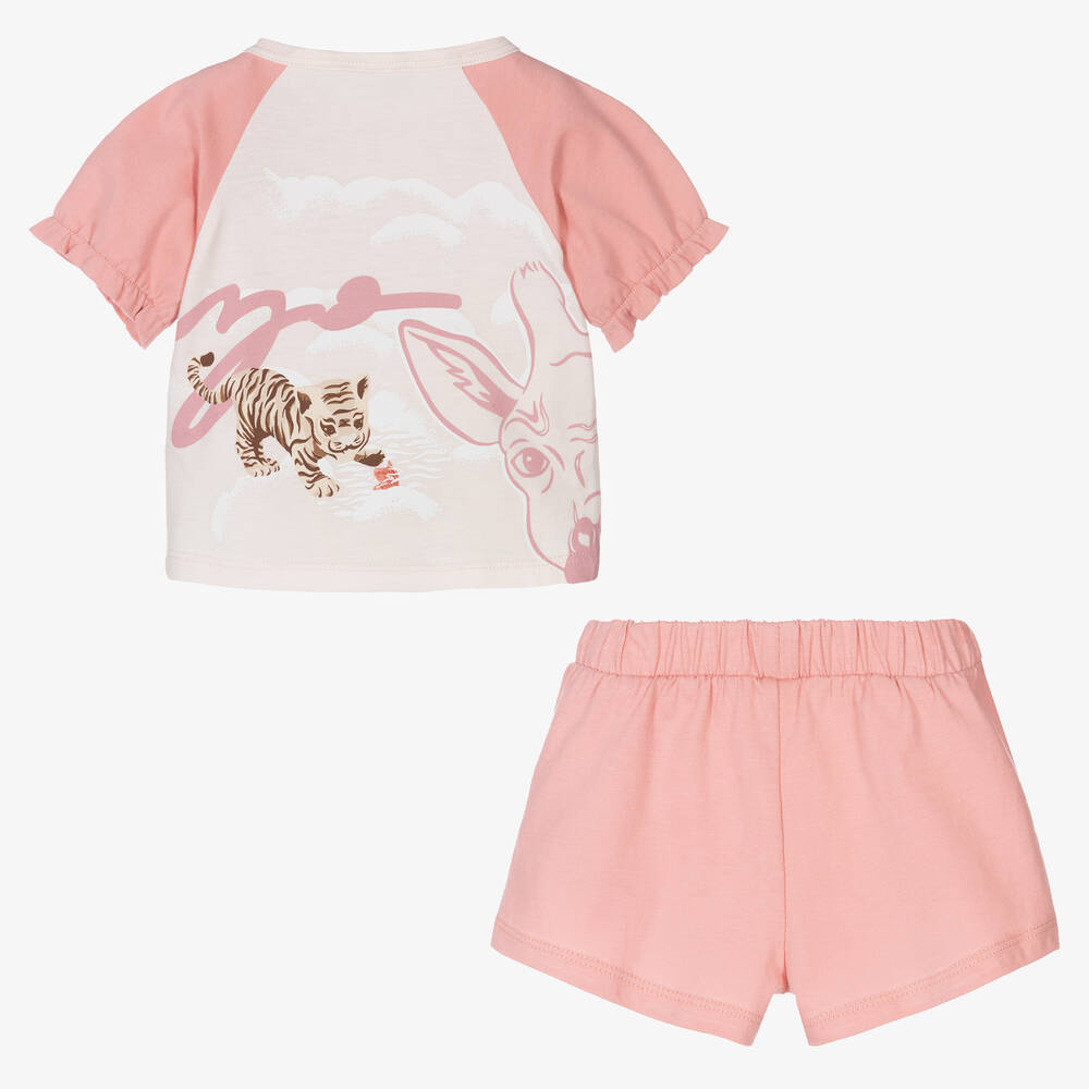 KENZO KIDS Baby Girls Pink Multi Iconics Short Set