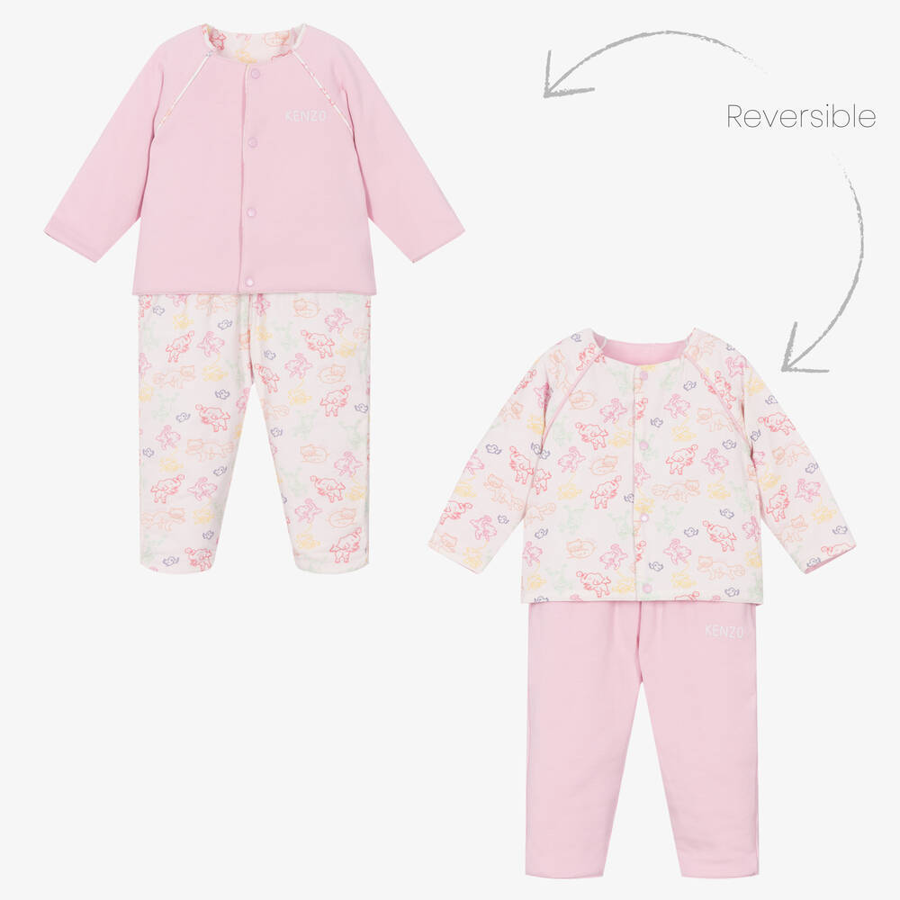 KENZO KIDS - Rosa wendbares Hosen-Set für Babys | Childrensalon