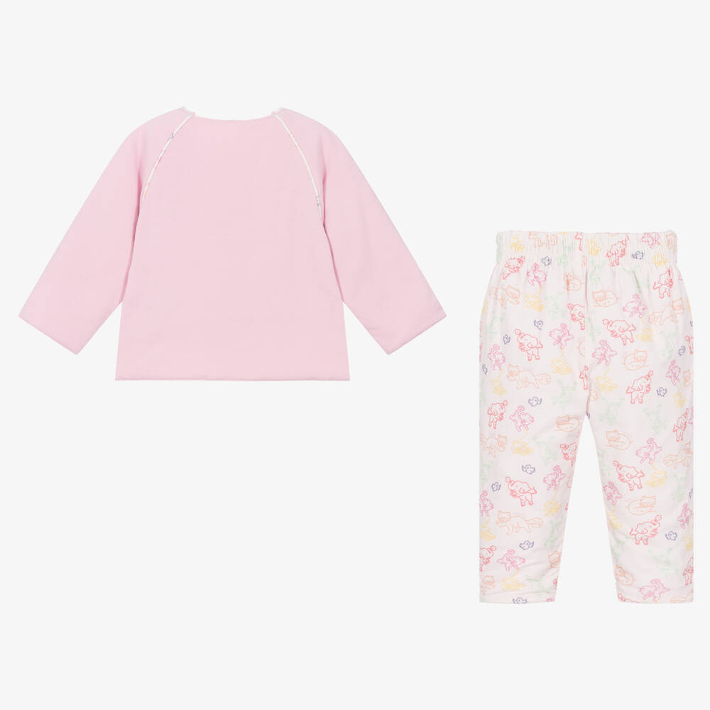 KENZO KIDS-Розовый двусторонний комплект с брюками | Childrensalon Outlet