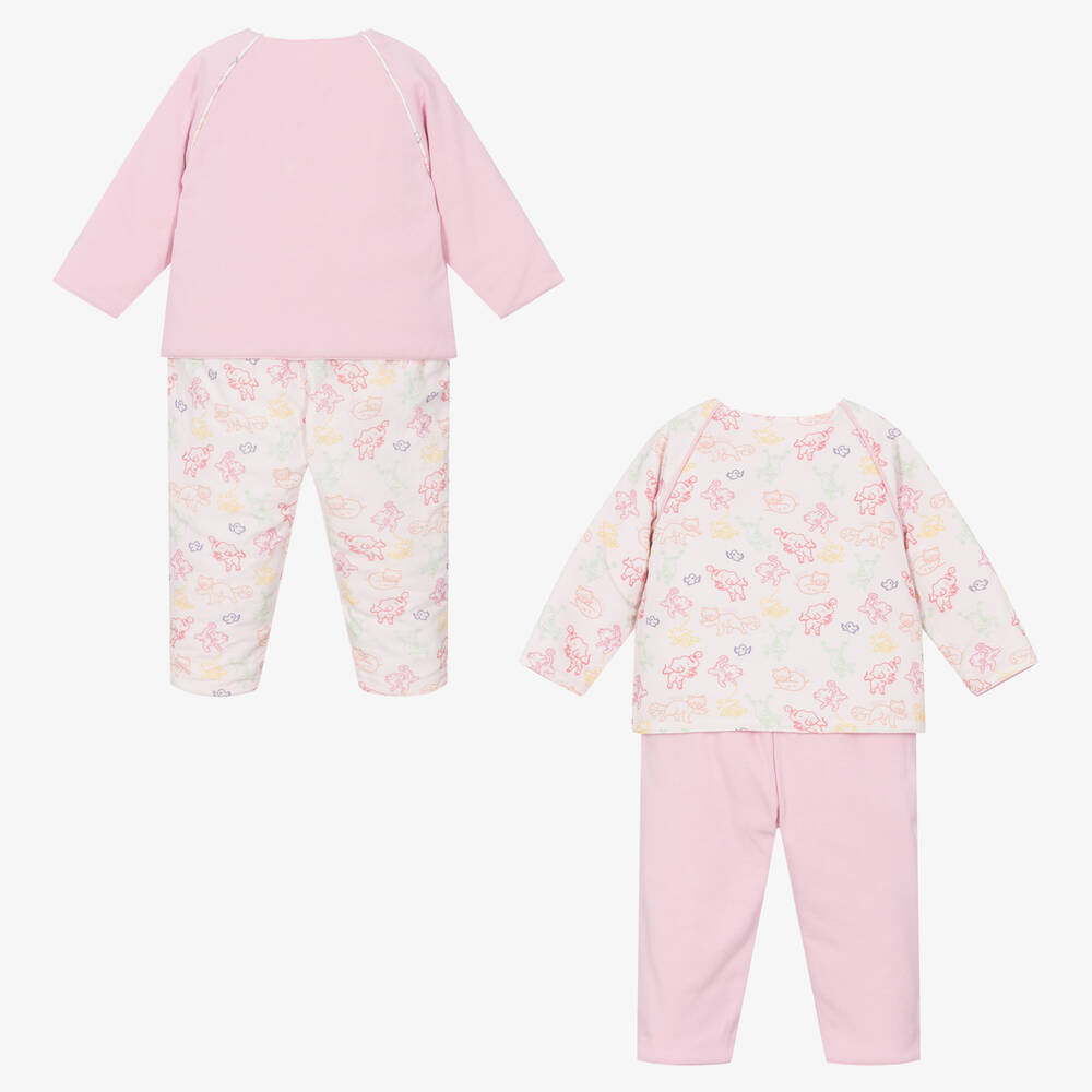 KENZO KIDS-Розовый двусторонний комплект с брюками | Childrensalon Outlet