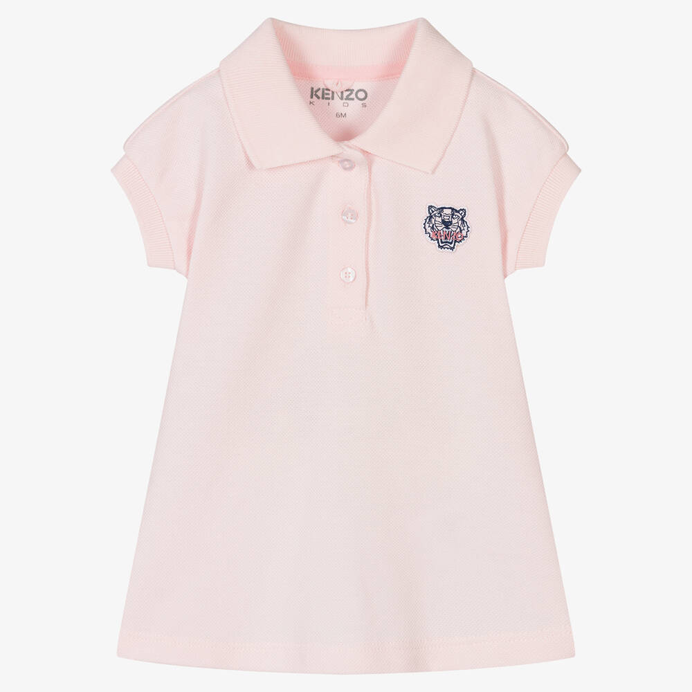 KENZO KIDS - Baby Girls Pink Tiger Polo Dress | Childrensalon