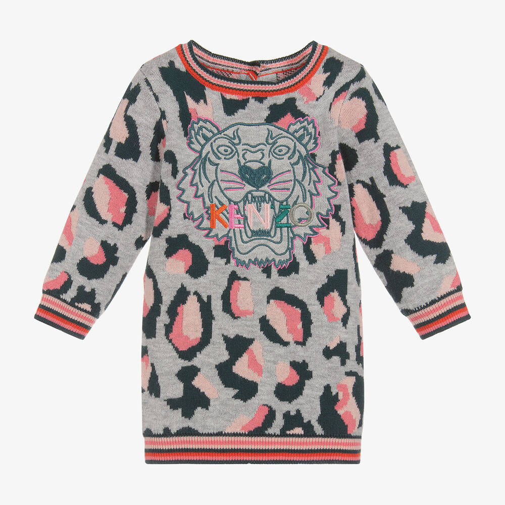 KENZO KIDS-Baby Girls Tiger Knitted Dress | Childrensalon Outlet