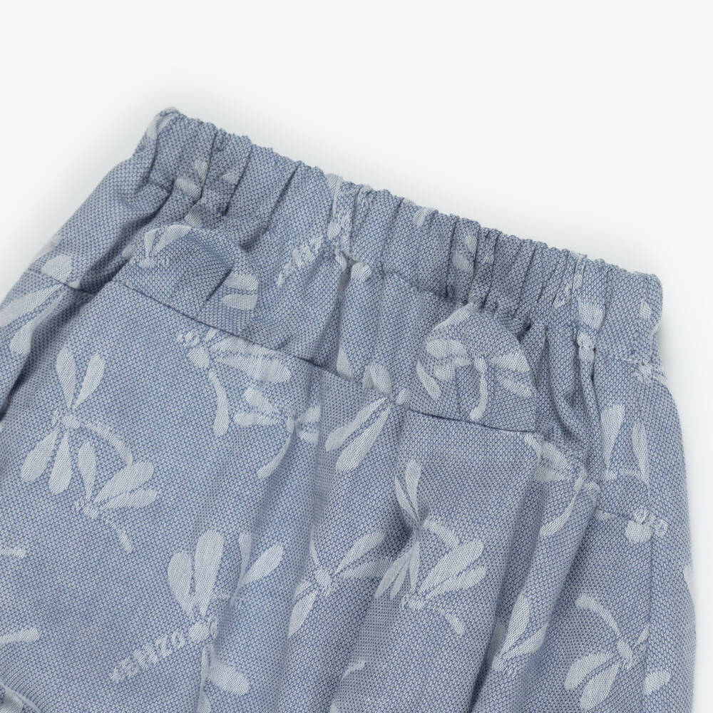 KENZO KIDS-Baby Girls White & Blue Dragonfly Shorts Set | Childrensalon Outlet