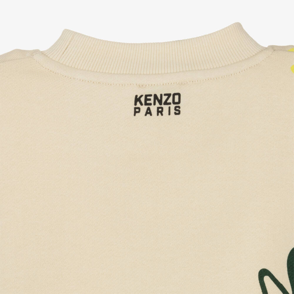 KENZO KIDS-Beige And Green Jungle Sweatshirt | Childrensalon Outlet
