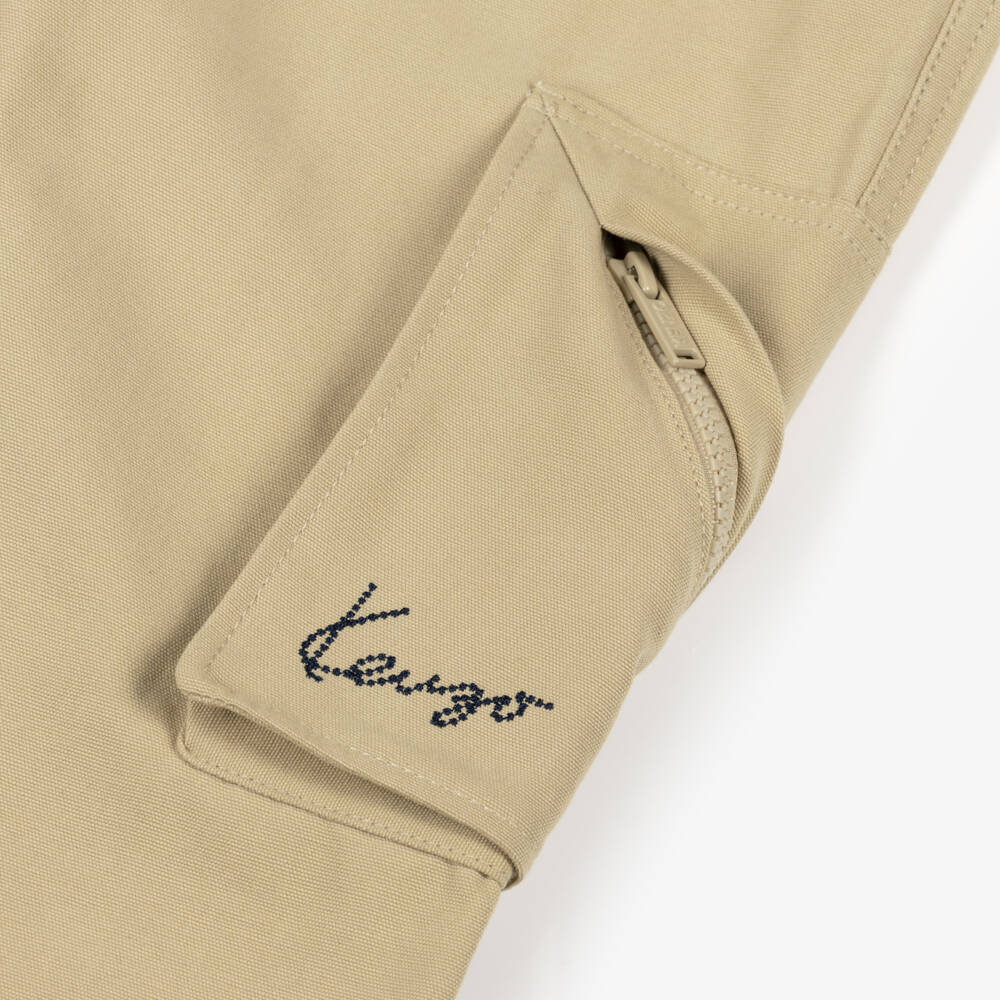 KENZO KIDS-Beige Cotton Canvas Cargo Pants | Childrensalon Outlet
