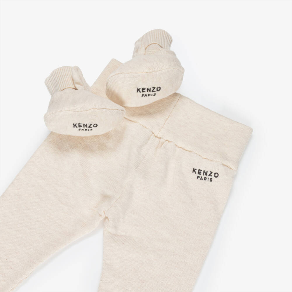 KENZO KIDS-Beige Cotton Knit Outfit Gift Set | Childrensalon Outlet
