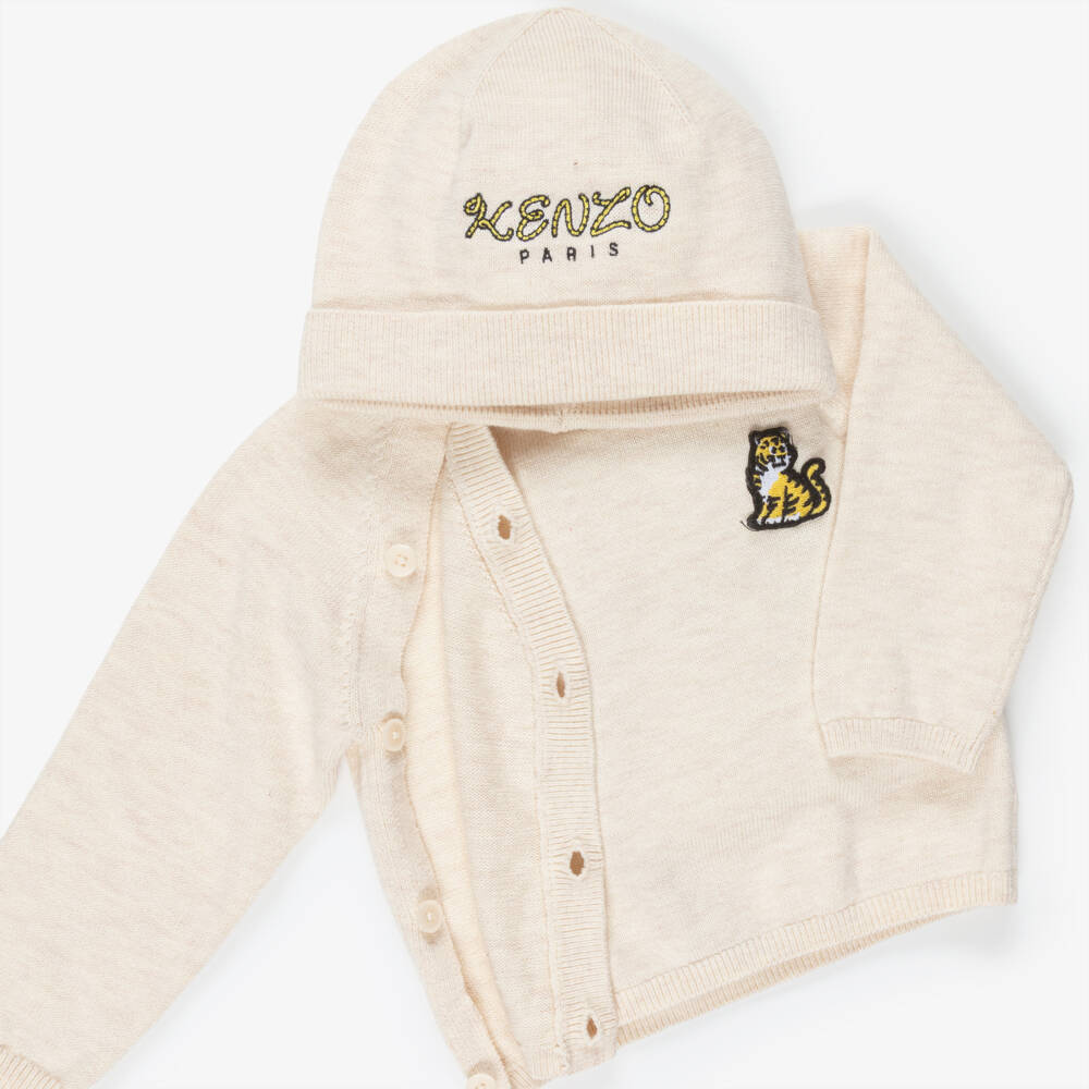 KENZO KIDS-Beige Cotton Knit Outfit Gift Set | Childrensalon Outlet