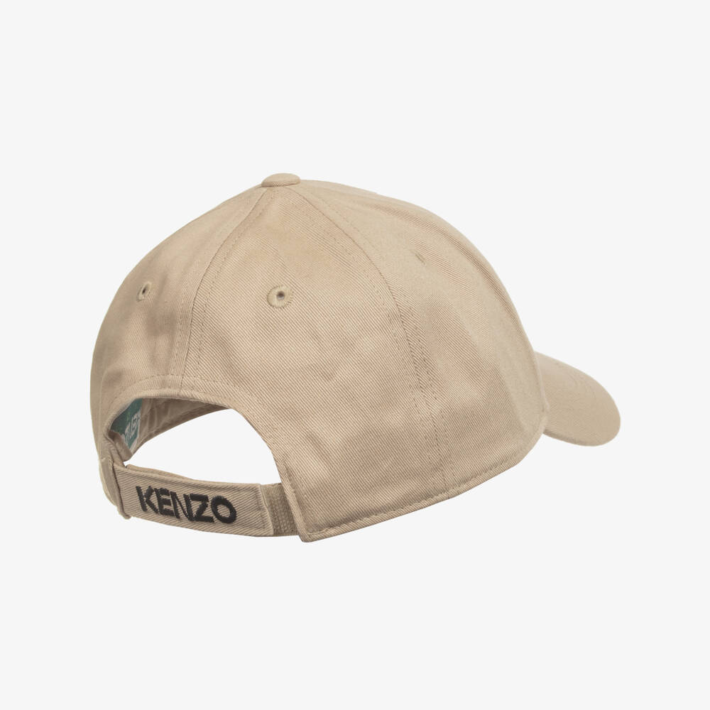 KENZO KIDS-Beige Cotton Lucky Tiger Cap | Childrensalon Outlet