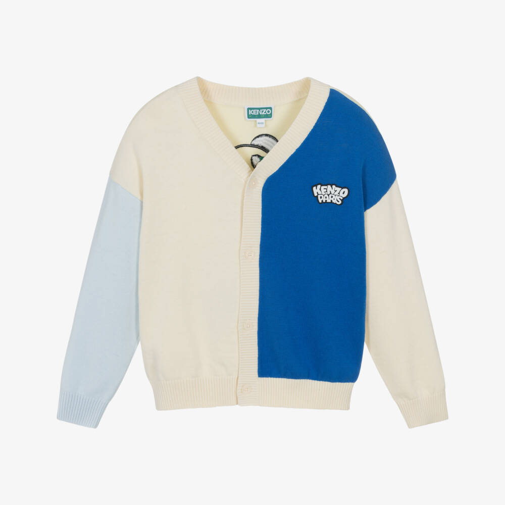 KENZO KIDS-Beige Panda Cardigan | Childrensalon Outlet