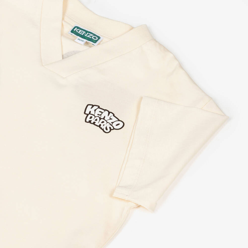 KENZO KIDS-Beige Panda T-shirt | Childrensalon Outlet