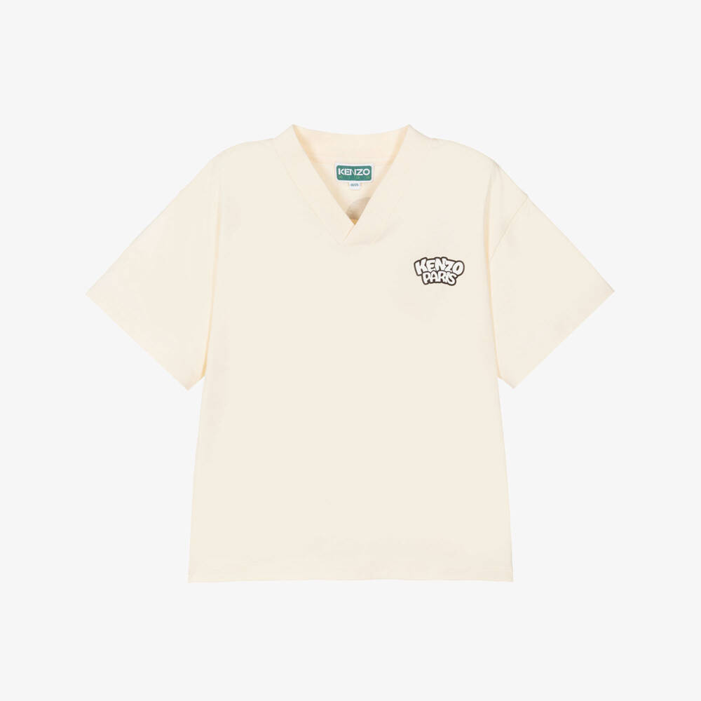 KENZO KIDS-Beige Panda T-shirt | Childrensalon Outlet