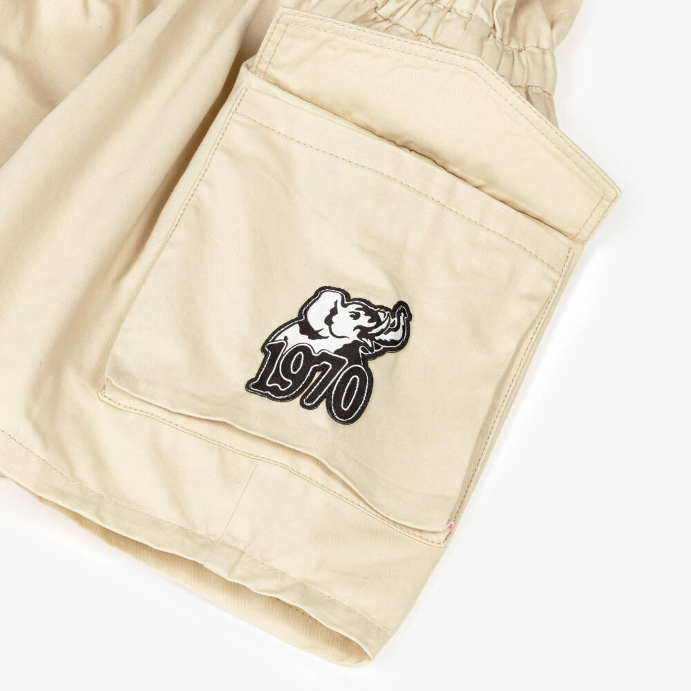 KENZO KIDS-Бежевый комбинезон для девочек | Childrensalon Outlet