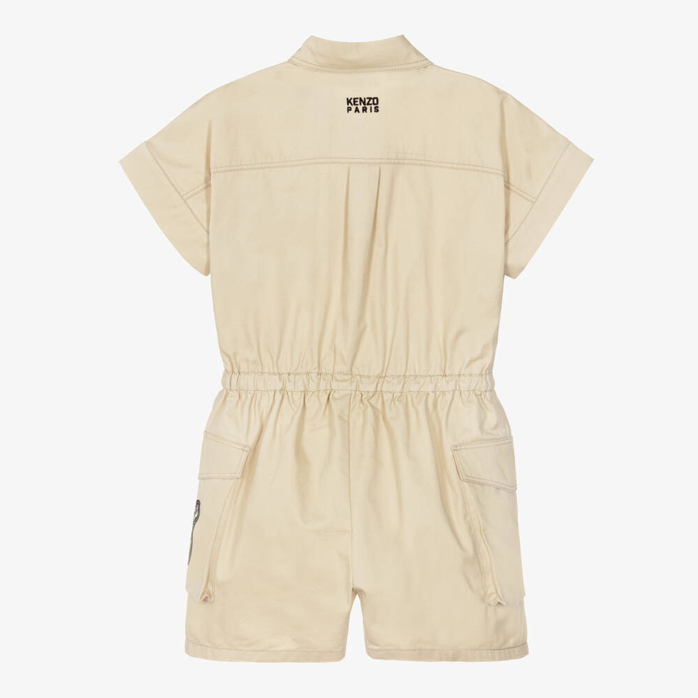 KENZO KIDS-Бежевый комбинезон для девочек | Childrensalon Outlet
