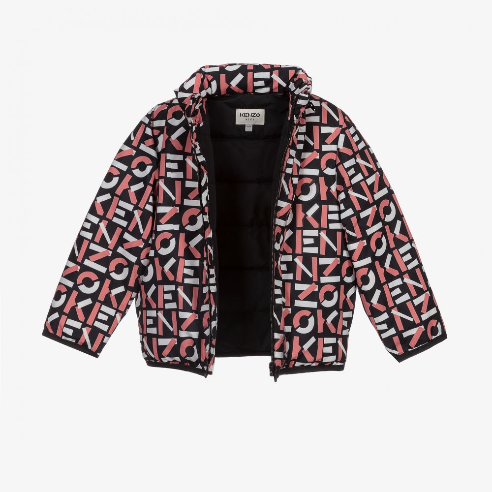 KENZO KIDS-Black & Pink Down Jacket | Childrensalon Outlet