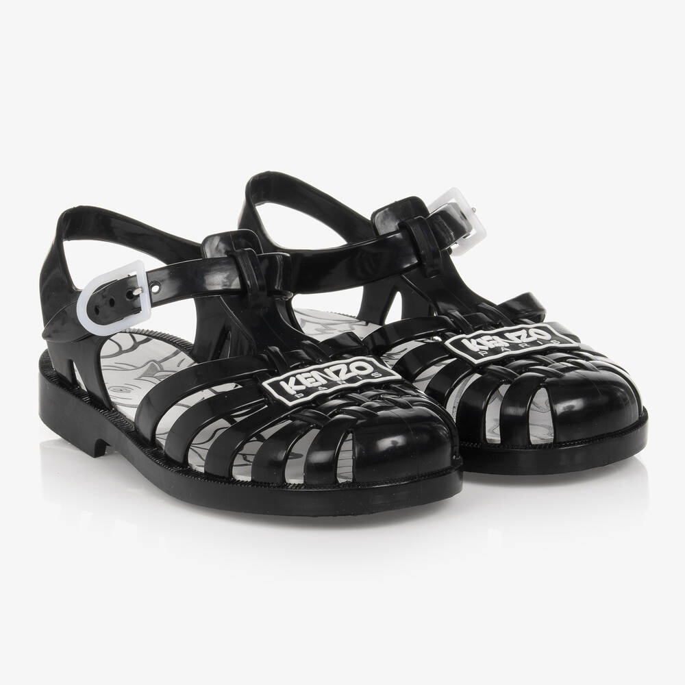 KENZO KIDS - Sandales plastique noir à boucle | Childrensalon