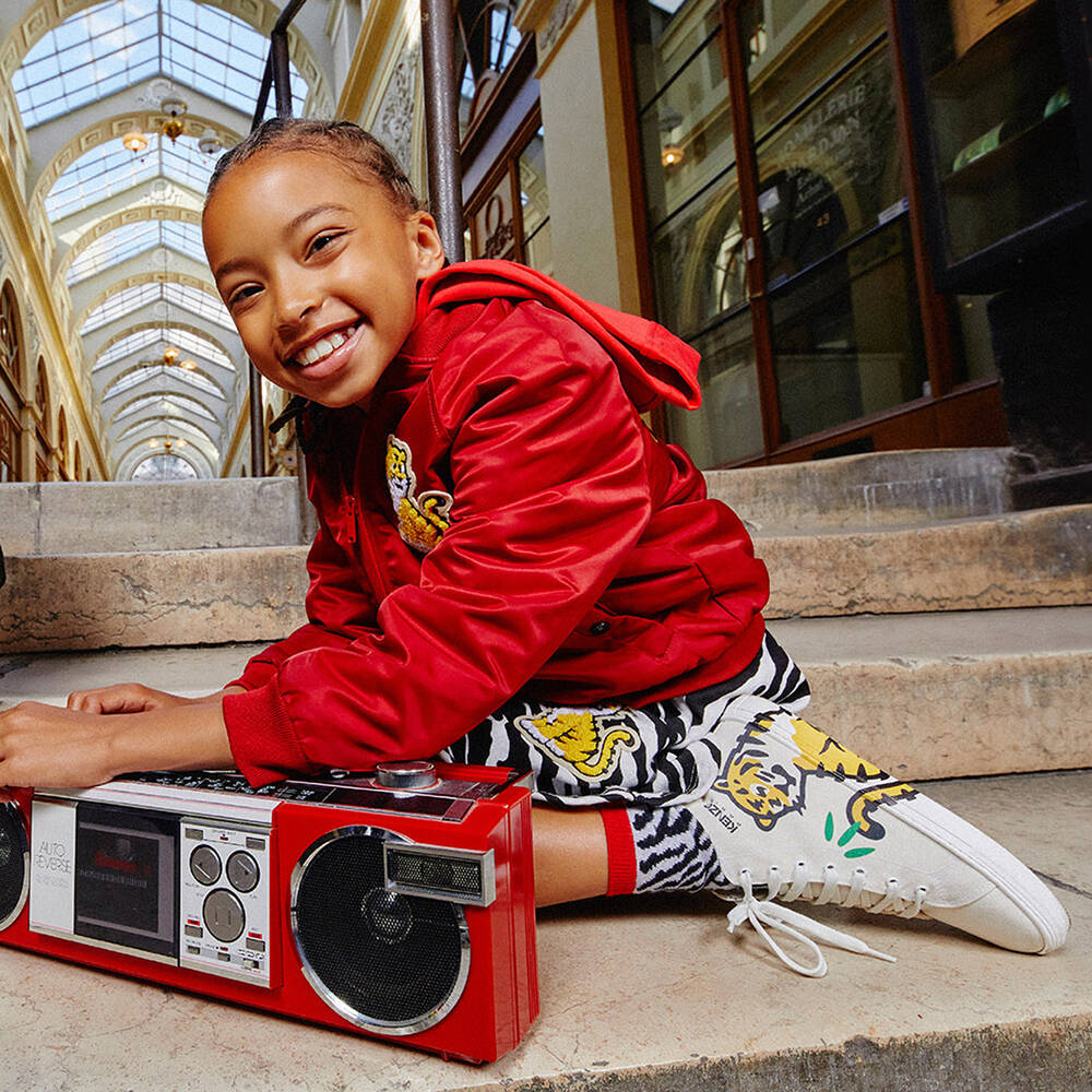 KENZO KIDS-Black & Red KOTORA Socks | Childrensalon Outlet