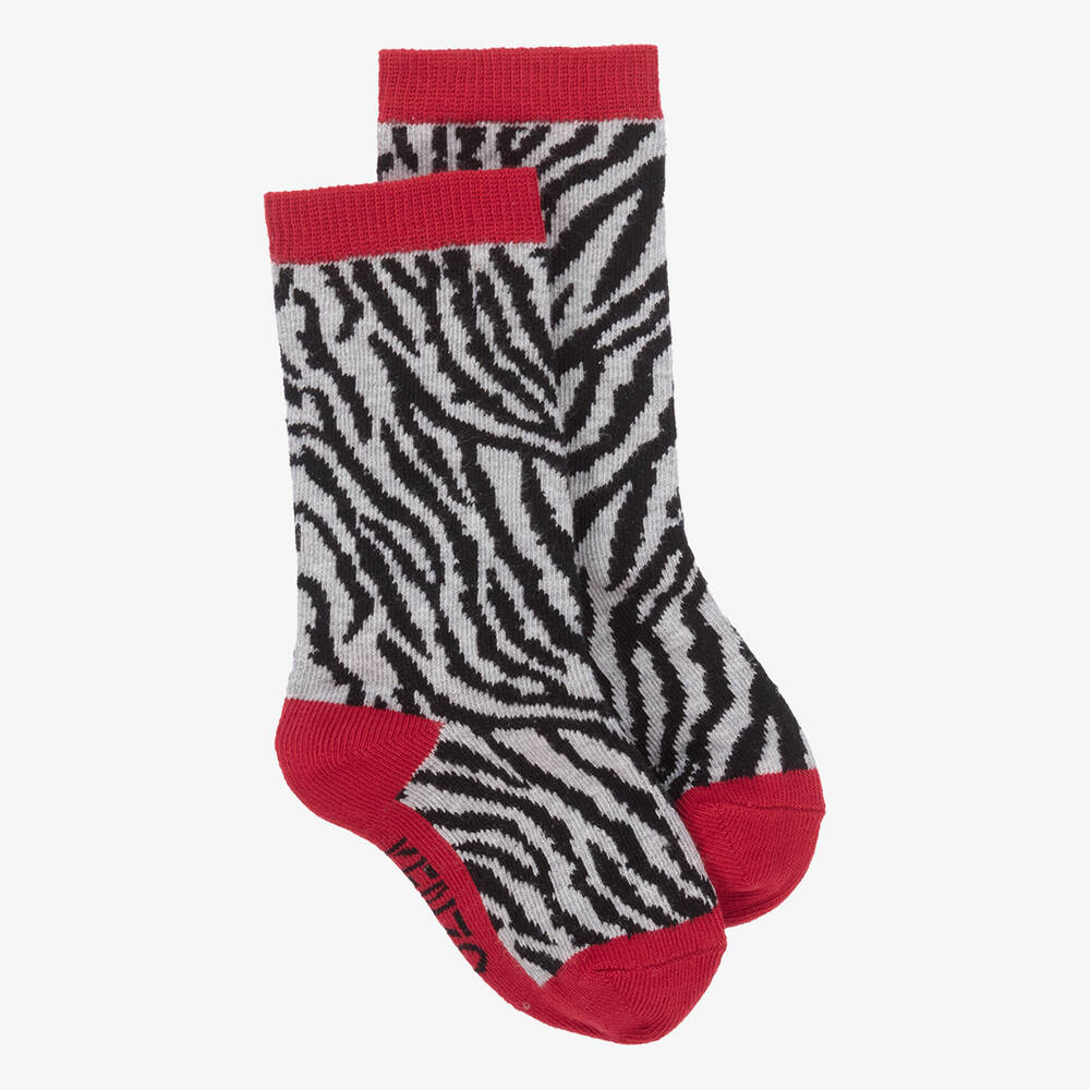 KENZO KIDS - KOTORA Socken in Schwarz und Rot | Childrensalon