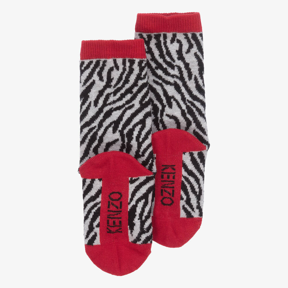 KENZO KIDS-Black & Red KOTORA Socks | Childrensalon Outlet