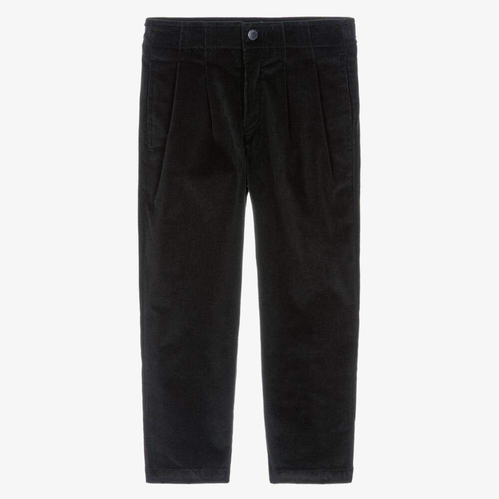 KENZO KIDS-Black Velvet Trousers | Childrensalon Outlet