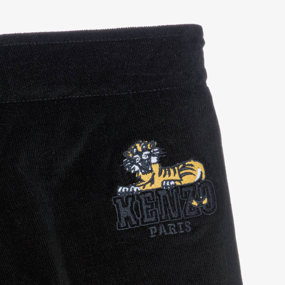 KENZO KIDS-Black Velvet Trousers | Childrensalon Outlet