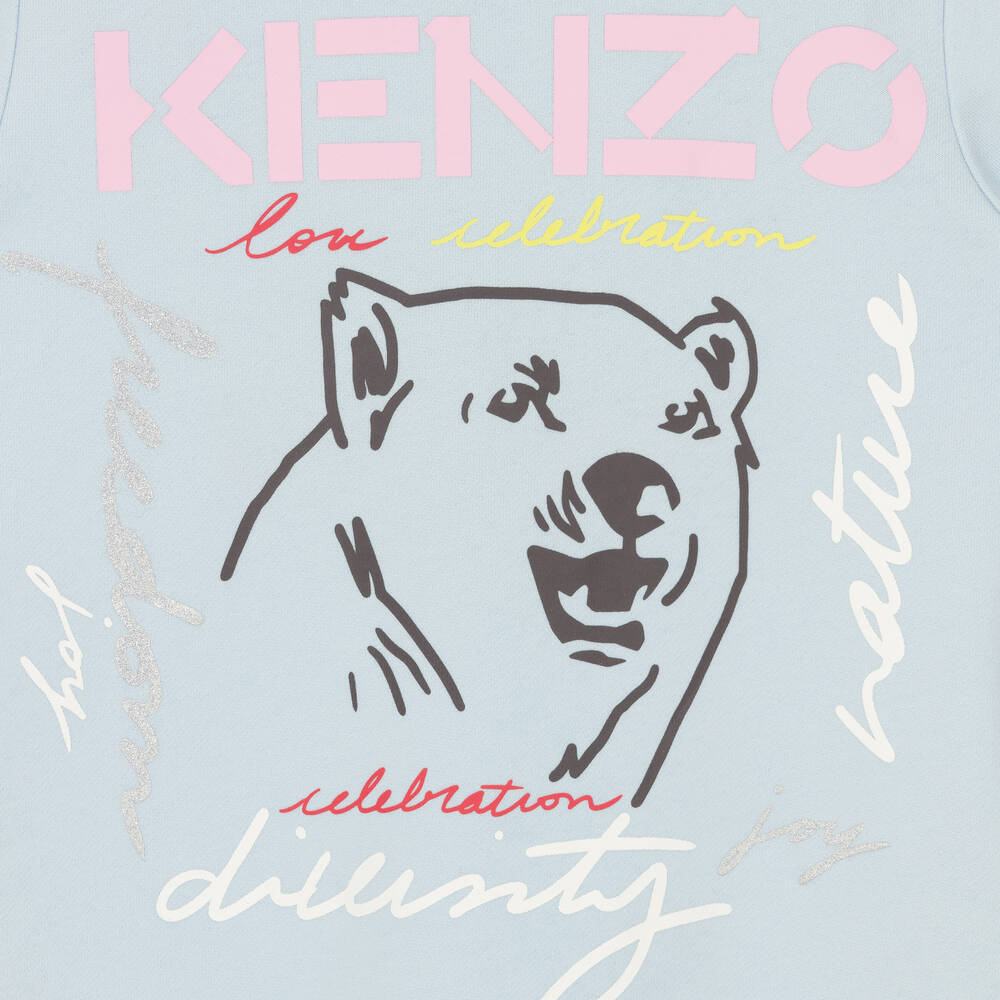 KENZO KIDS-Blue Bear Sweatshirt Dress | Childrensalon Outlet