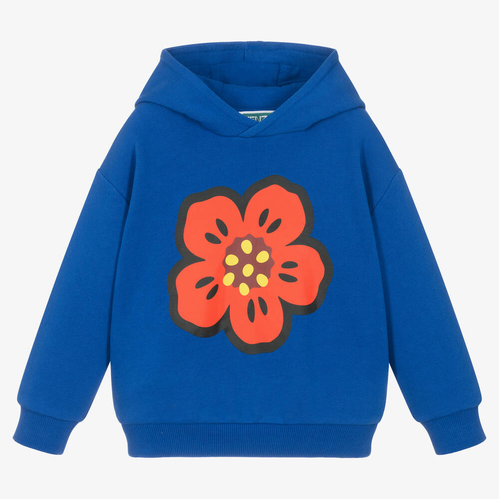 KENZO KIDS - Blauer Boke Flower Baumwoll-Hoodie | Childrensalon