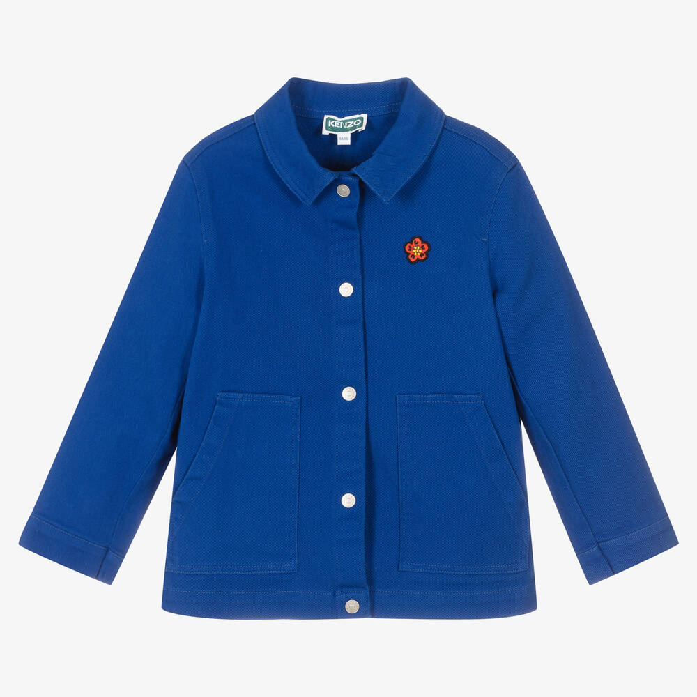 KENZO KIDS - Veste bleue en coton à fleur Boke | Childrensalon