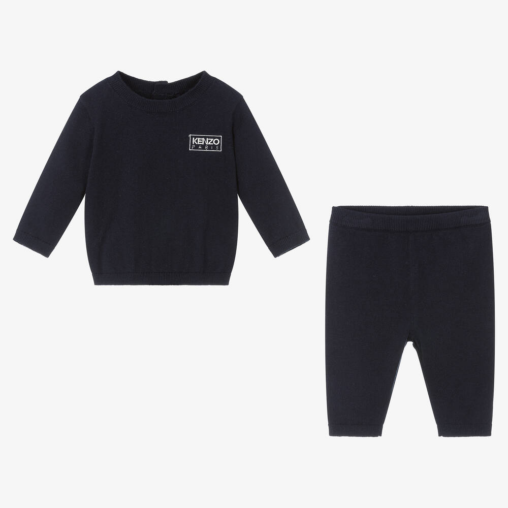 KENZO KIDS-Синий комплект из хлопка и кашемира | Childrensalon Outlet