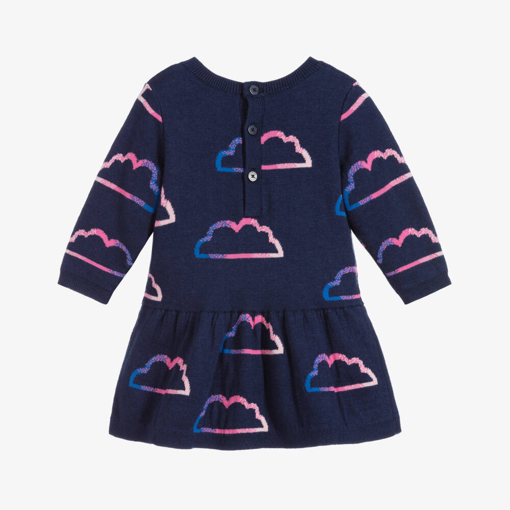KENZO KIDS-Синее трикотажное платье из хлопка | Childrensalon Outlet