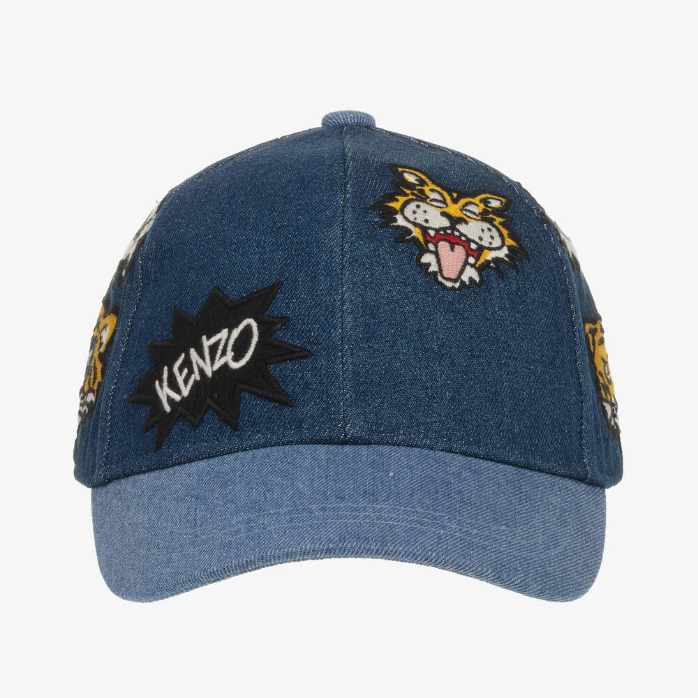 كينزو كيدز-كاب قطن دنيم لون أزرق | Childrensalon Outlet