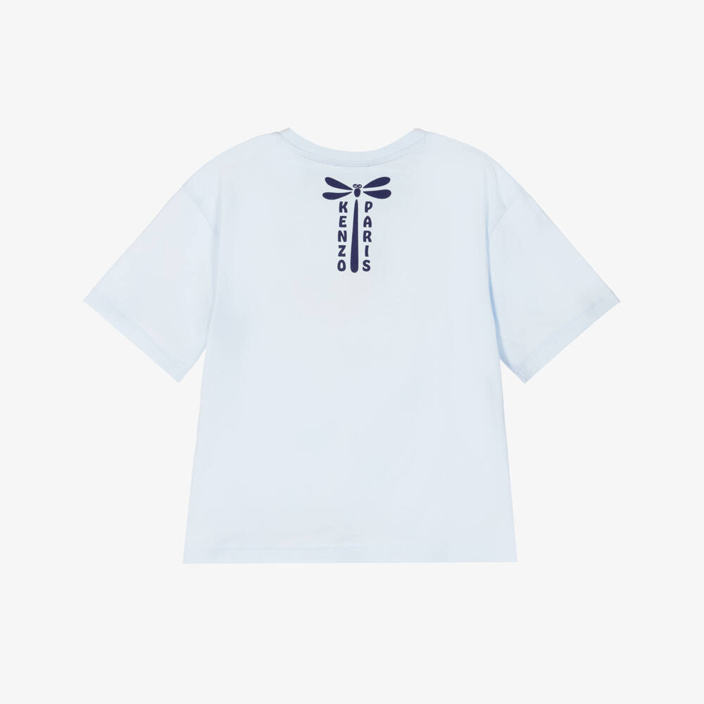 KENZO KIDS-Blue Dragonfly T-shirt | Childrensalon Outlet