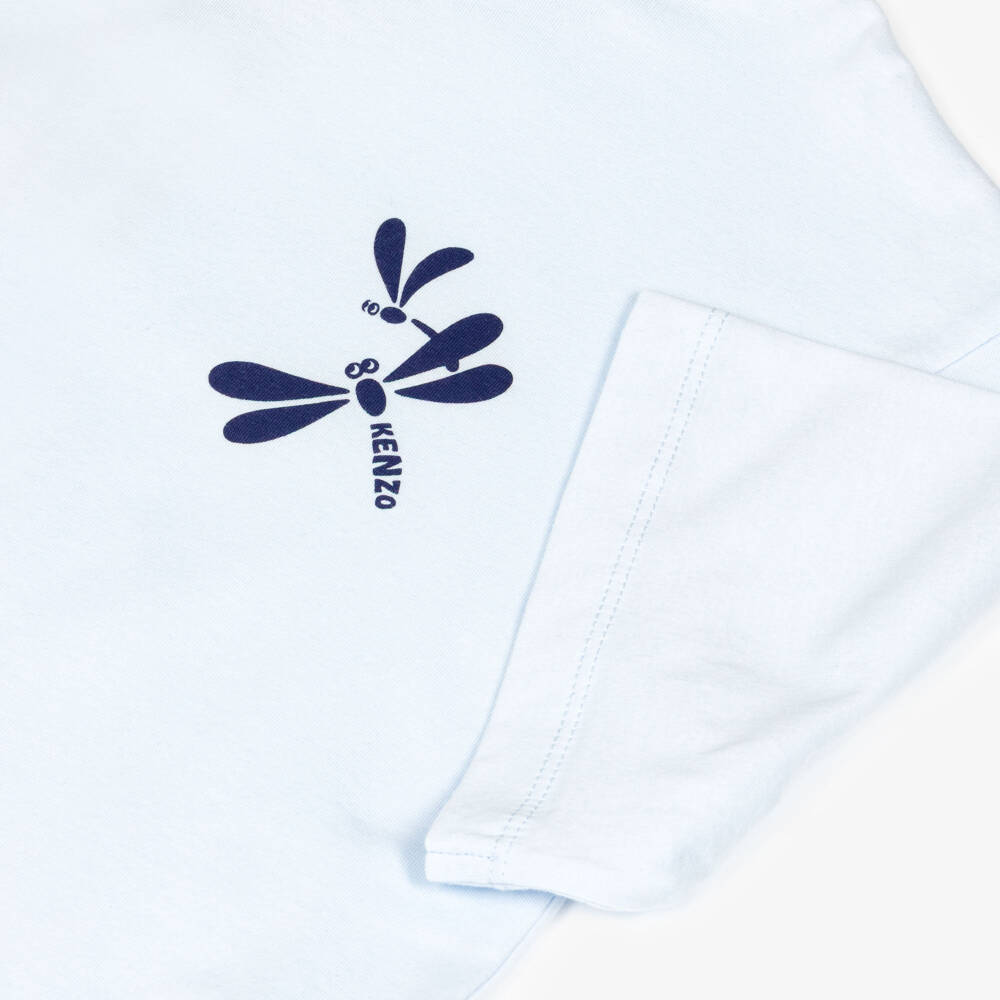 KENZO KIDS-Blue Dragonfly T-shirt | Childrensalon Outlet