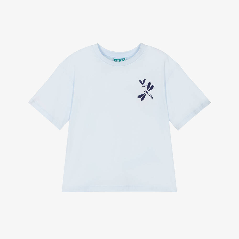 KENZO KIDS-Blue Dragonfly T-shirt | Childrensalon Outlet
