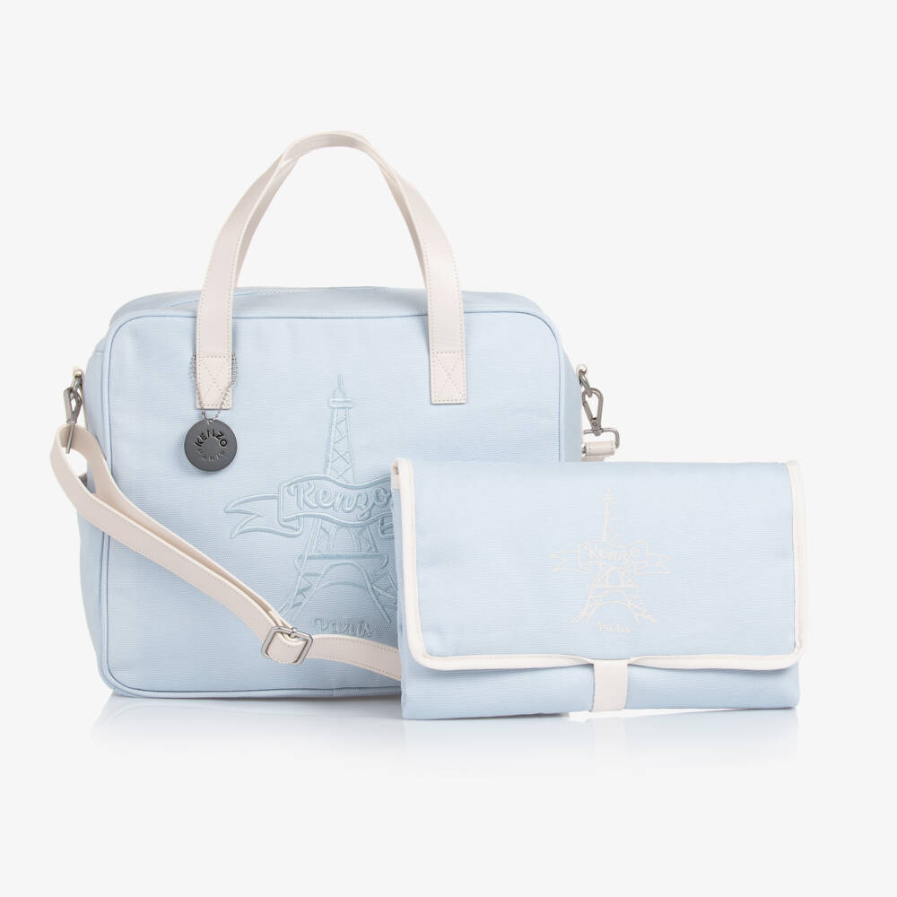 KENZO KIDS-Blue Eiffel Tower Changing Bag (34cm) | Childrensalon Outlet