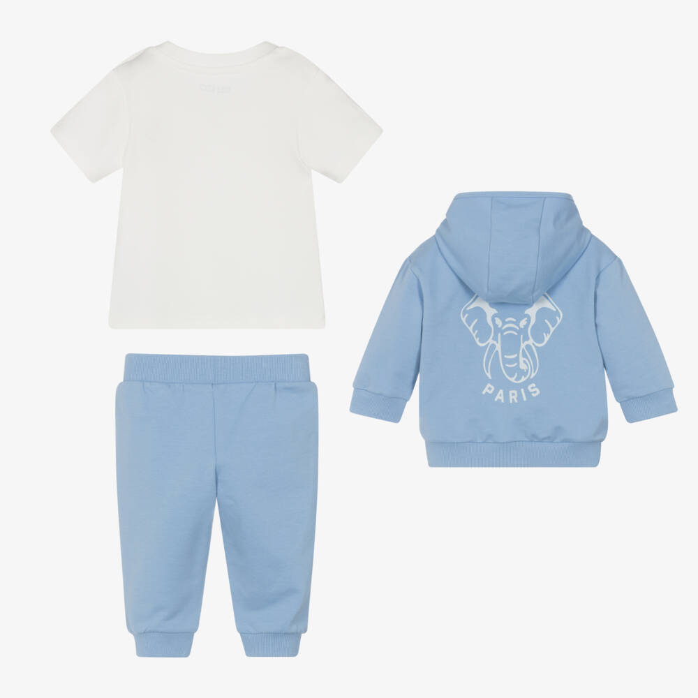 KENZO KIDS-طقم بدلة رياضية زرقاء للرضيع من بلو إليفانت | Childrensalon Outlet