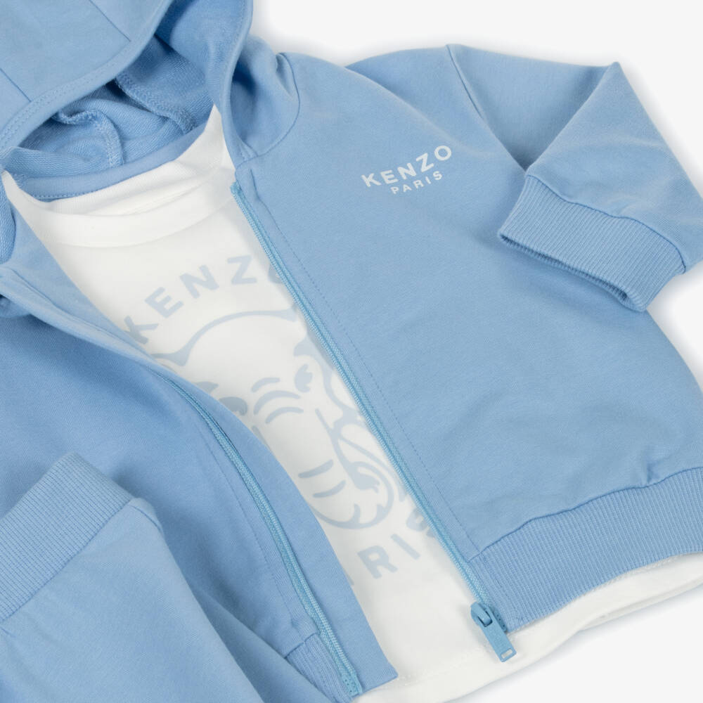 KENZO KIDS-طقم بدلة رياضية زرقاء للرضيع من بلو إليفانت | Childrensalon Outlet