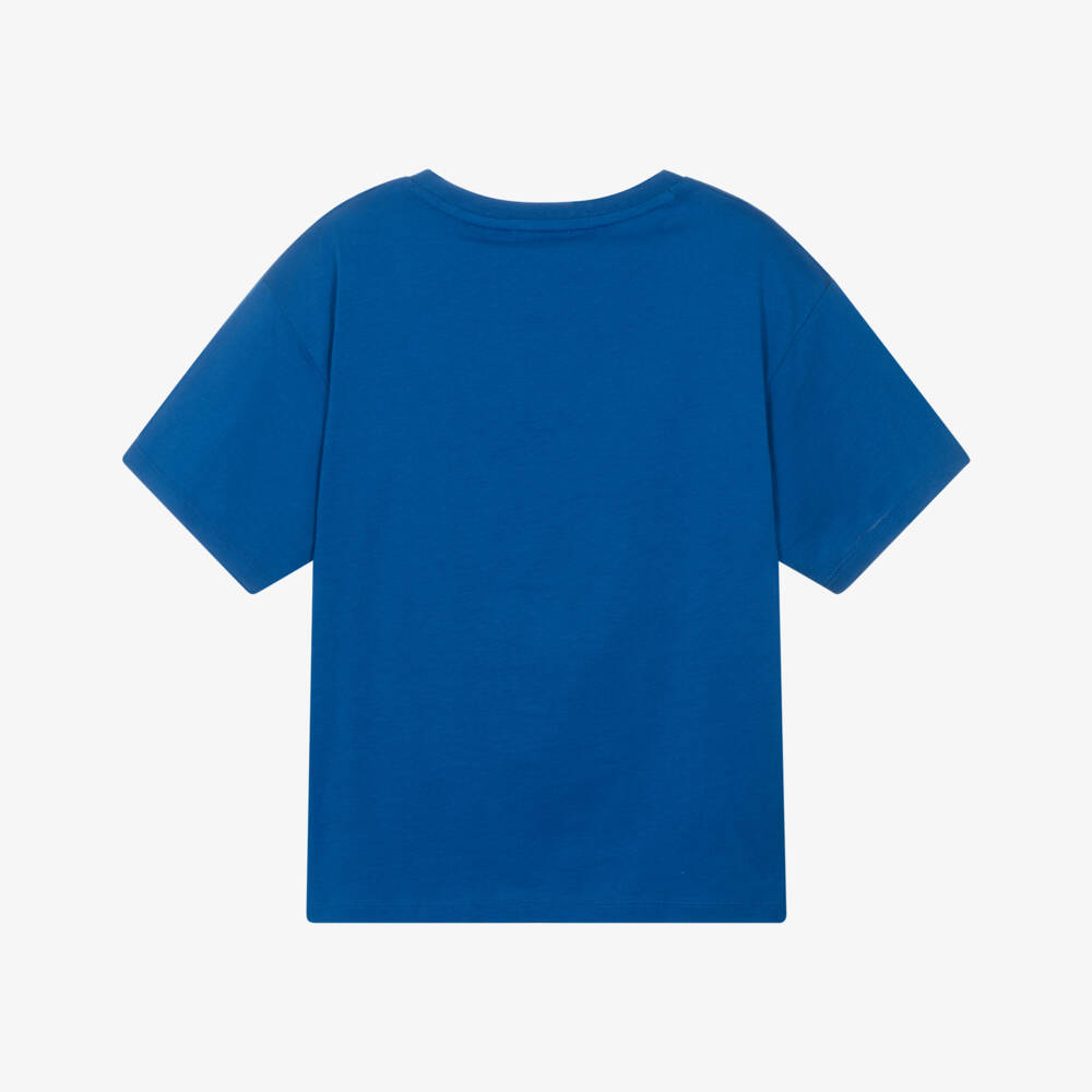 KENZO KIDS-Blue Elephant Logo T-shirt | Childrensalon Outlet