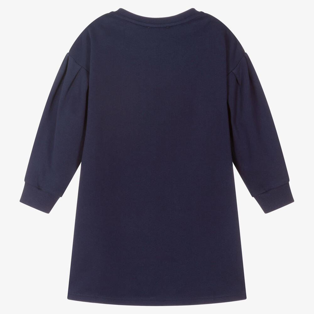 KENZO KIDS-Blue Elephant Sweatshirt Dress | Childrensalon Outlet
