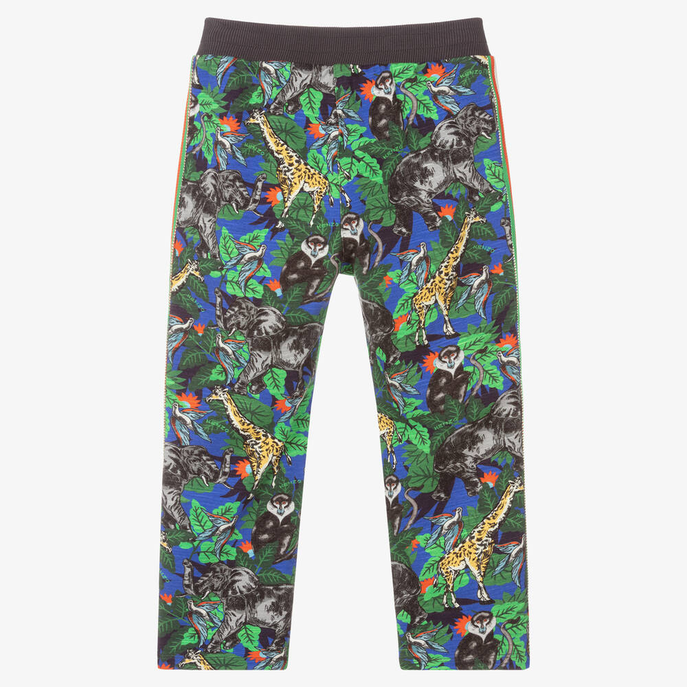 KENZO KIDS-Blue & Green Jungle Joggers | Childrensalon Outlet