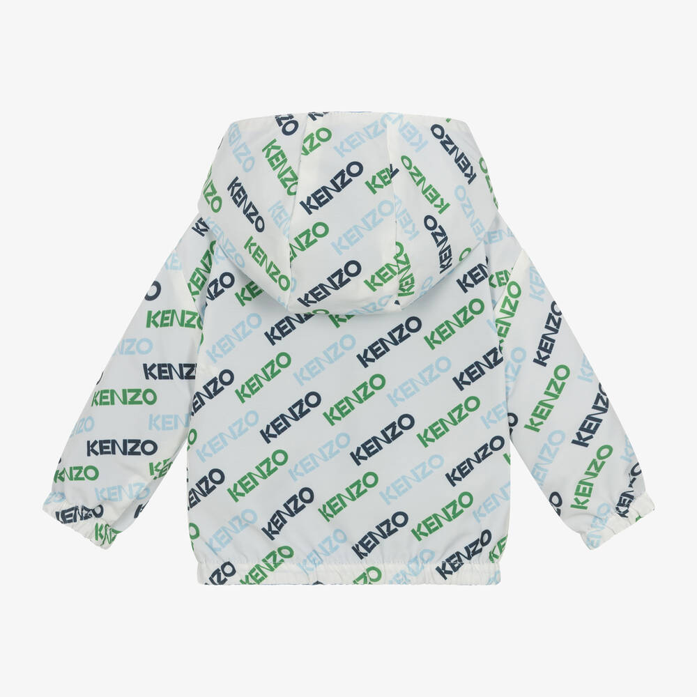 كينزو كيدز-جاكيت هودي بوجهين لون أزرق للأطفال | Childrensalon Outlet