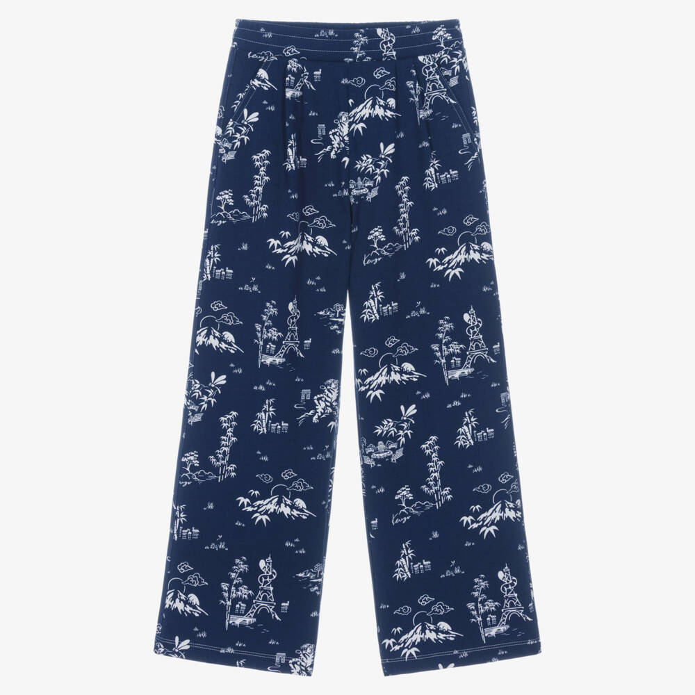 KENZO KIDS-Blue Pattern Jogger | Childrensalon Outlet