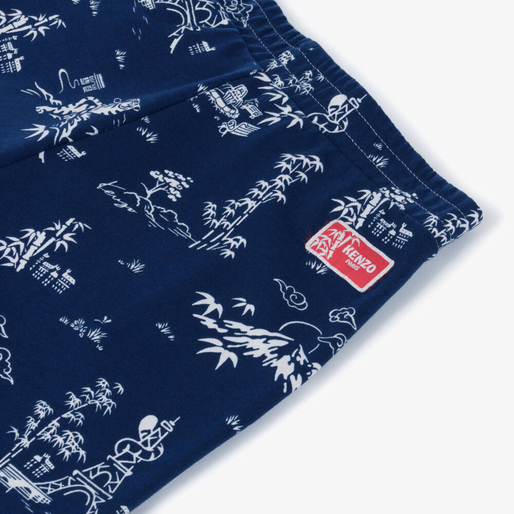 KENZO KIDS-Blue Pattern Jogger | Childrensalon Outlet
