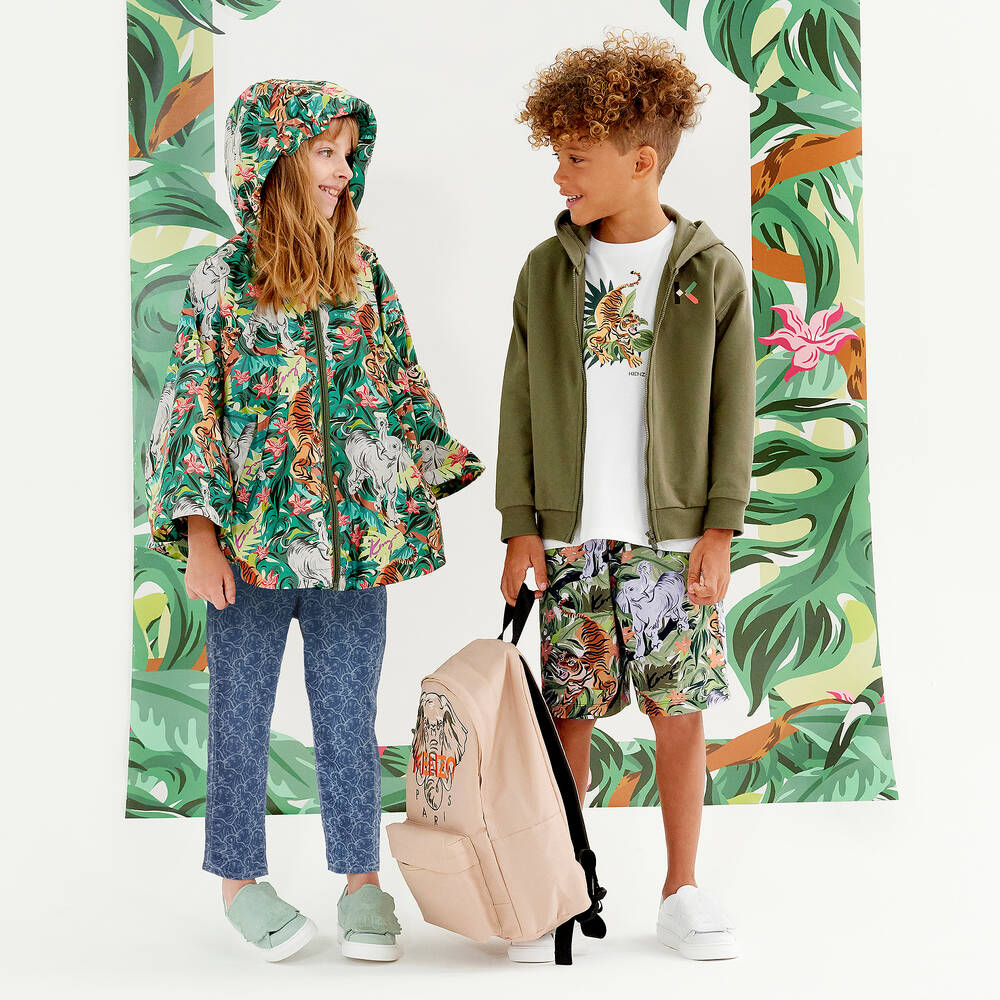 KENZO KIDS-جيغنغز سكيني فيت قطن جيرسي لون أزرق | Childrensalon Outlet