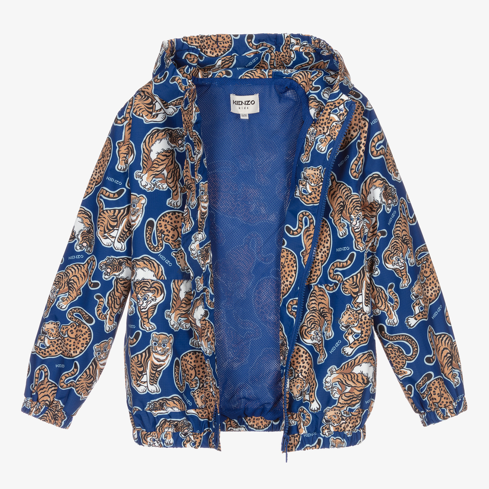 KENZO KIDS - Blue Tiger Windbreaker Jacket | Childrensalon