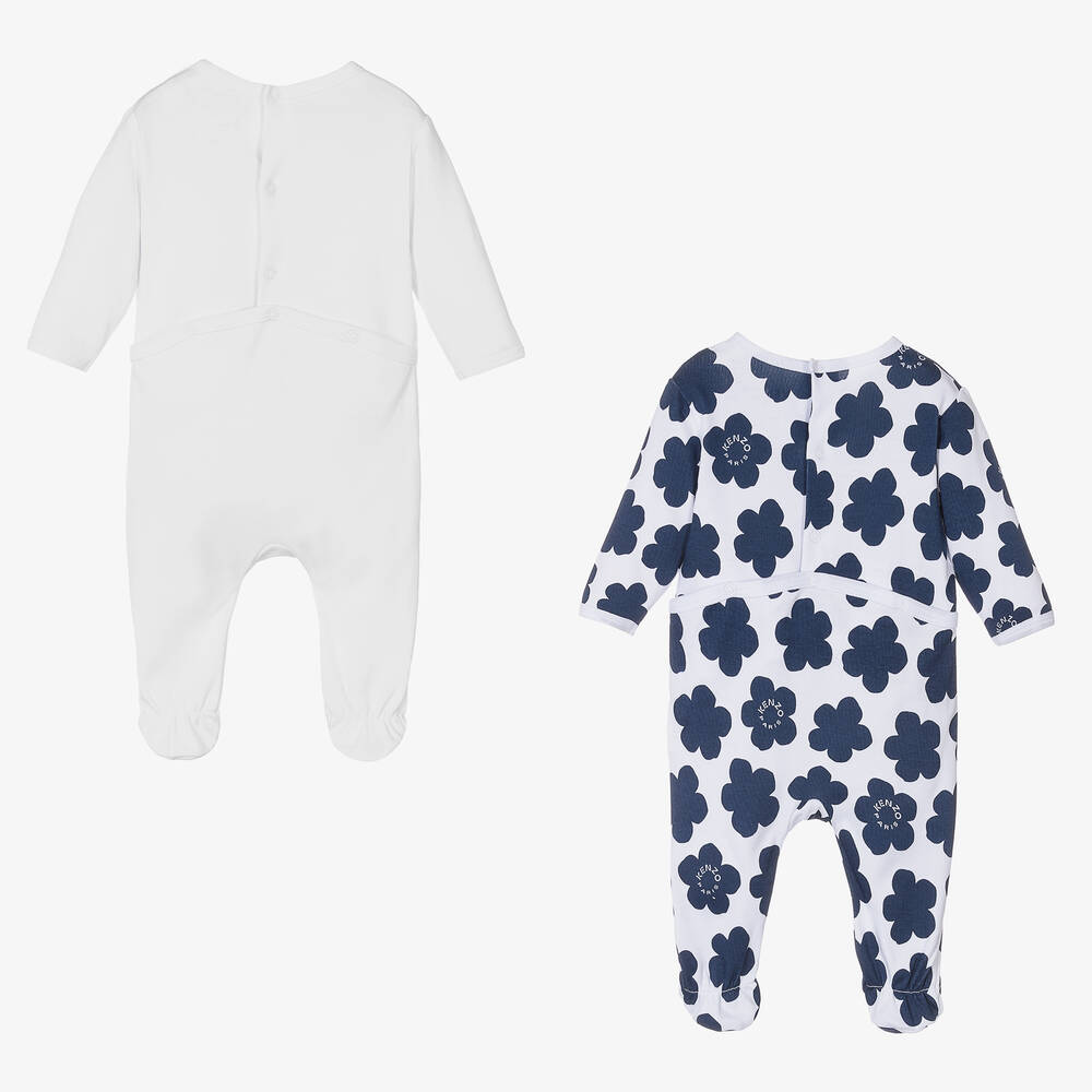 KENZO KIDS - Boke Flower Cotton Babysuit (2 Pack