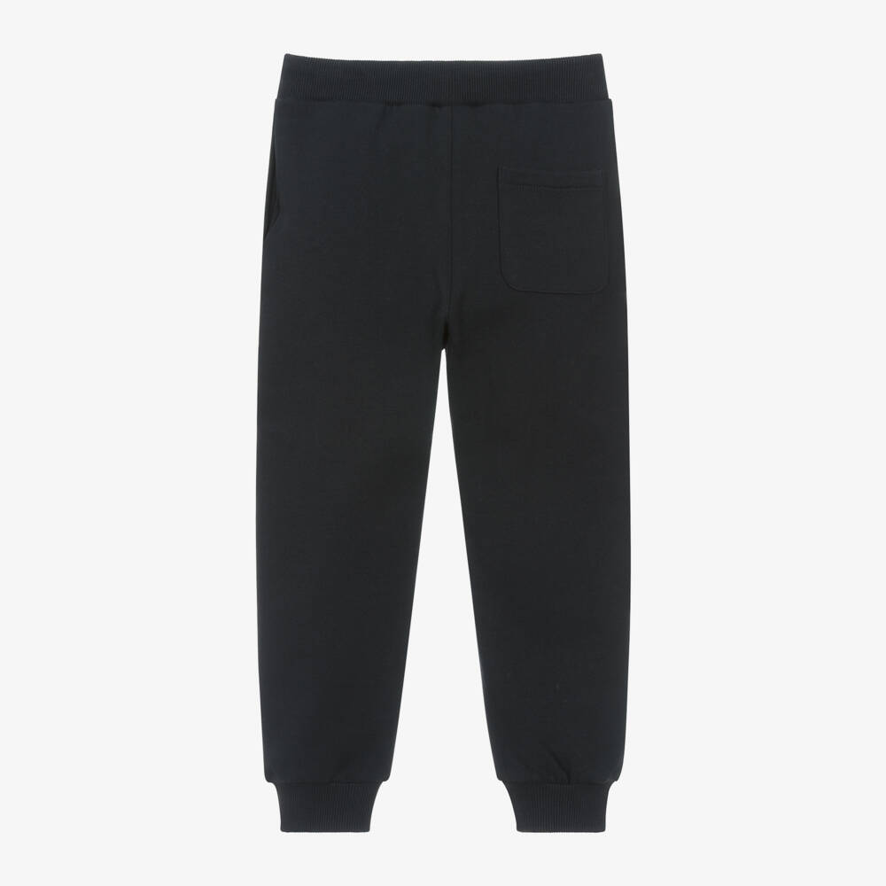 KENZO KIDS-Boys Black Cotton Cuffed Joggers | Childrensalon Outlet