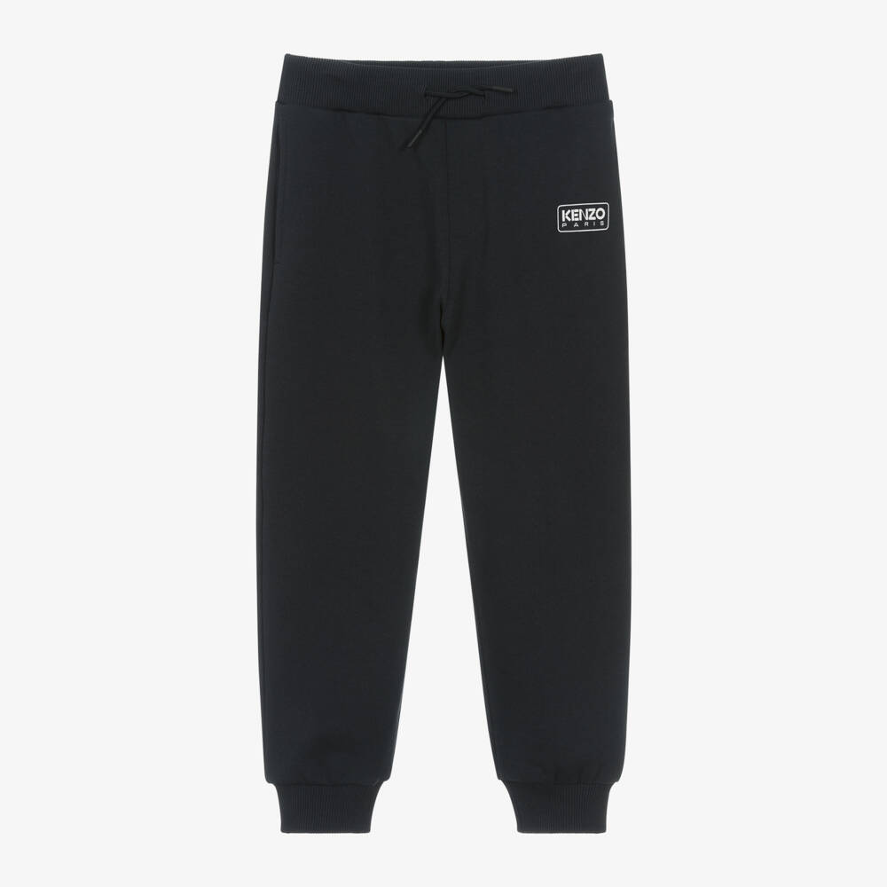 KENZO KIDS-Boys Black Cotton Cuffed Joggers | Childrensalon Outlet
