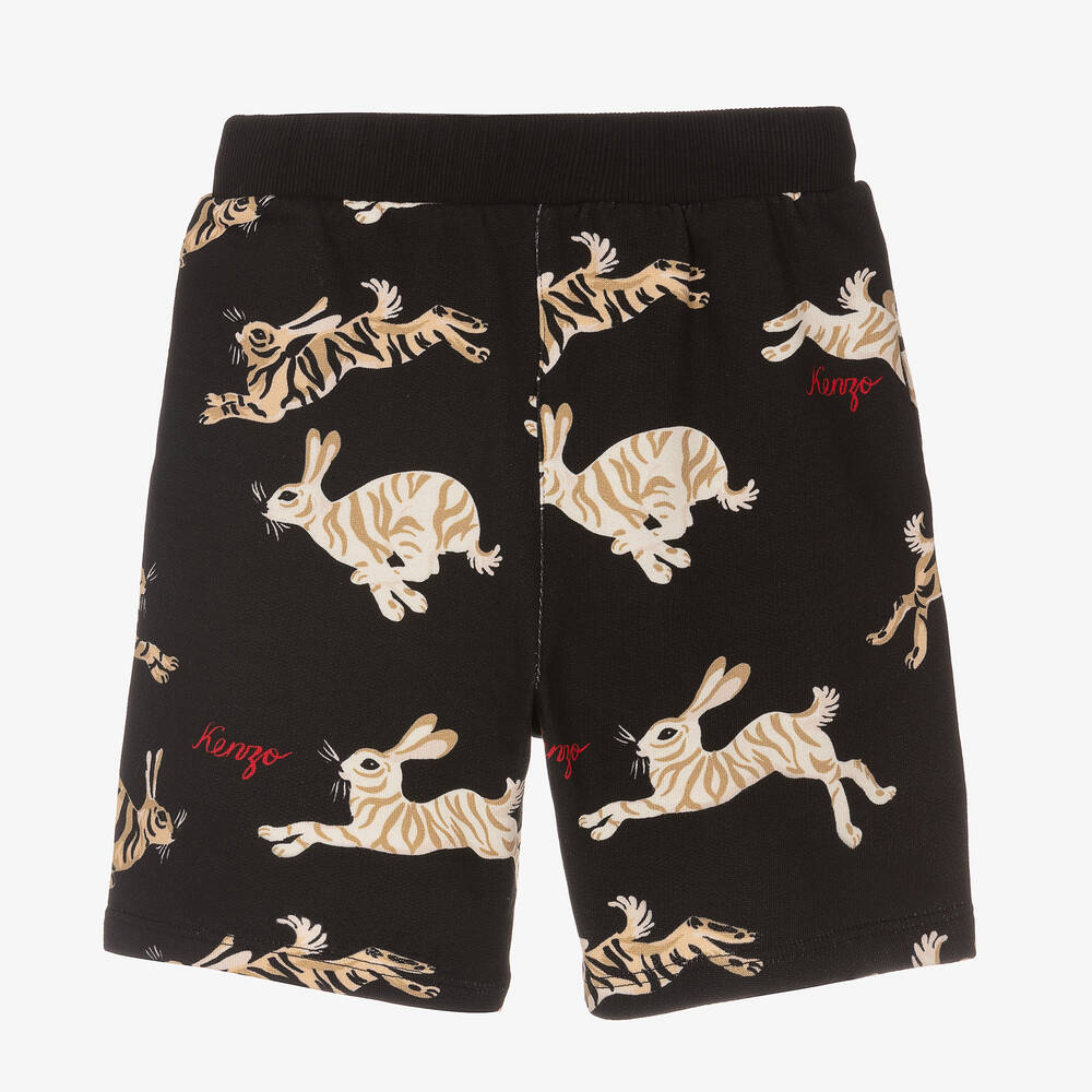 KENZO KIDS-شورت قطن لون أسود للأولاد | Childrensalon Outlet