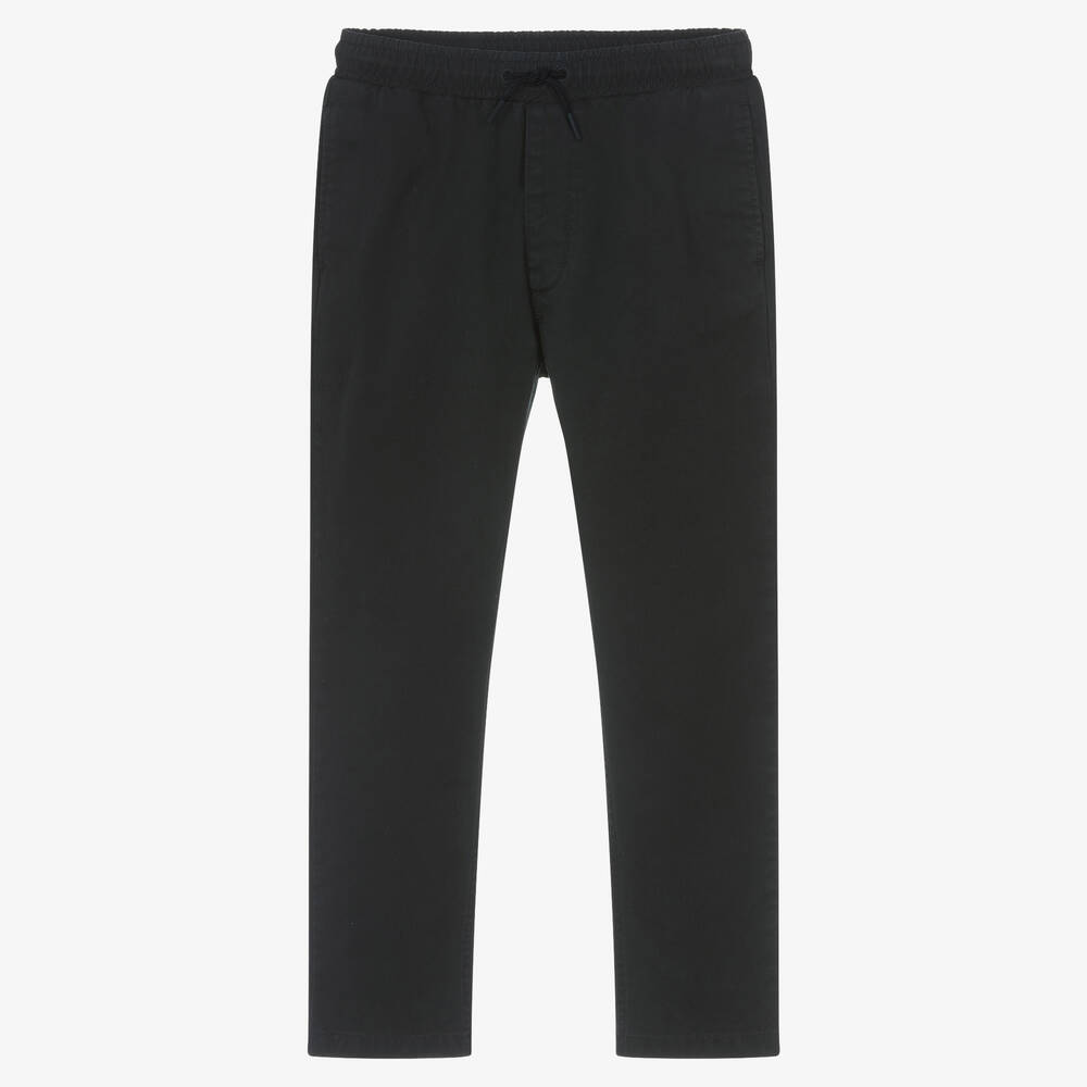 KENZO KIDS - Schwarze Hose aus Baumwoll-Twill | Childrensalon